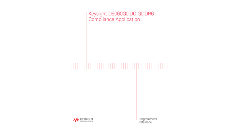 Remote Programmer's Reference, D9060GDDC GDDR6 Compliance Test Application